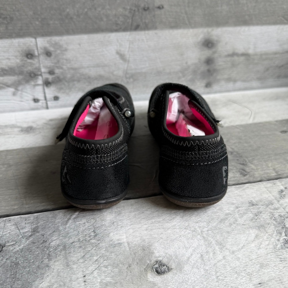 Plae Emme Black Shimmer Mary Jane Sneakers Kids 10.5 US - Picture 6 of 8